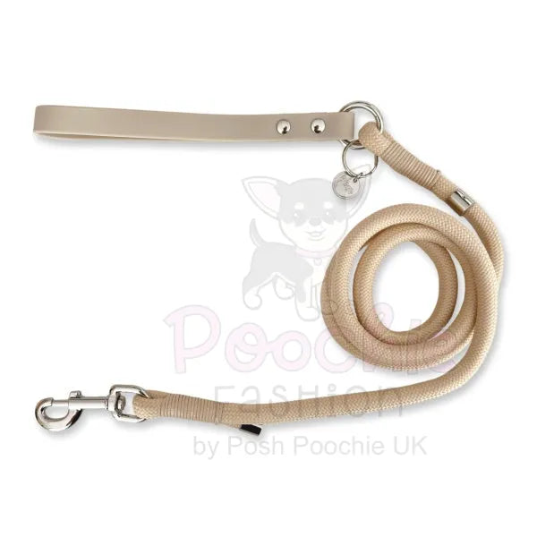 5ft Rope Dog Lead in Pastel Beige Piggie 4