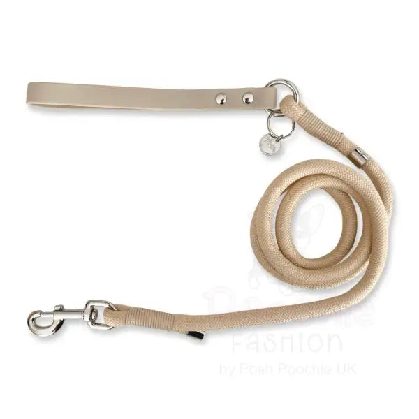 5ft Rope Dog Lead in Pastel Beige - Piggie - 4