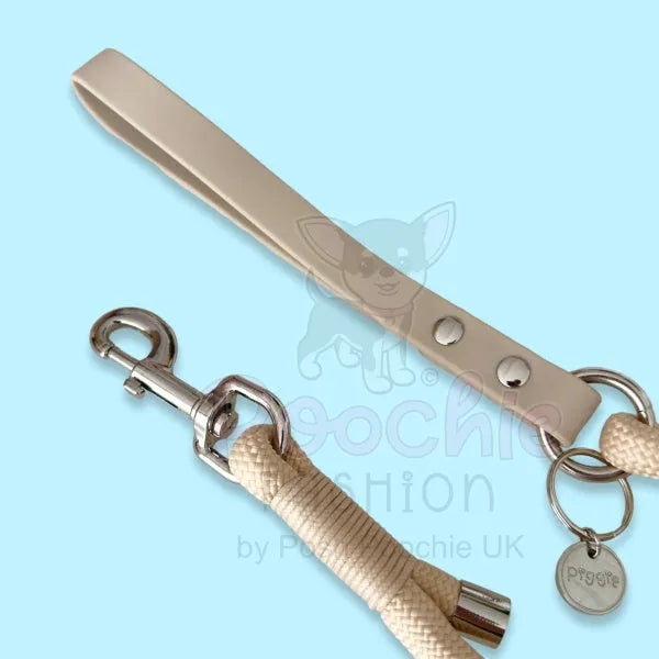 5ft Rope Dog Lead in Pastel Beige Piggie 3