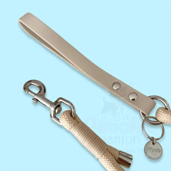 5ft Rope Dog Lead in Pastel Beige - Piggie - 3
