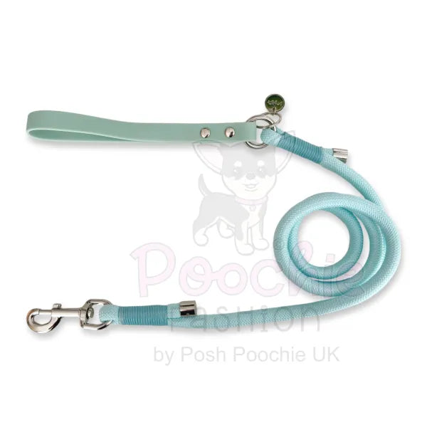 5ft Rope Dog Lead in Pastel Blue Piggie 4
