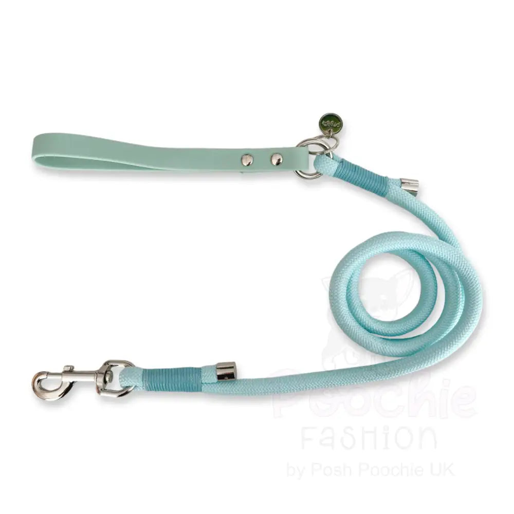 5ft Rope Dog Lead in Pastel Blue - Piggie - 4