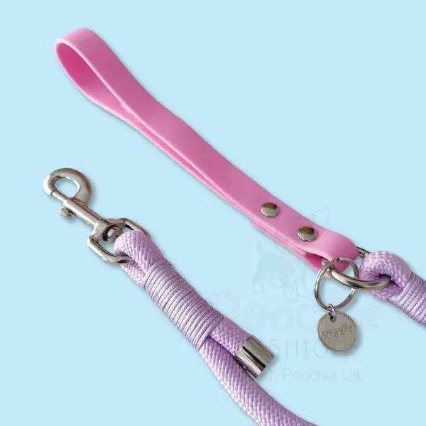 5ft Rope Dog Lead in Pastel Lilac - Piggie - 4
