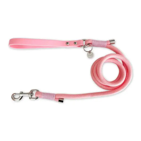 5ft Rope Dog Lead in Pastel Pink - Piggie - 4