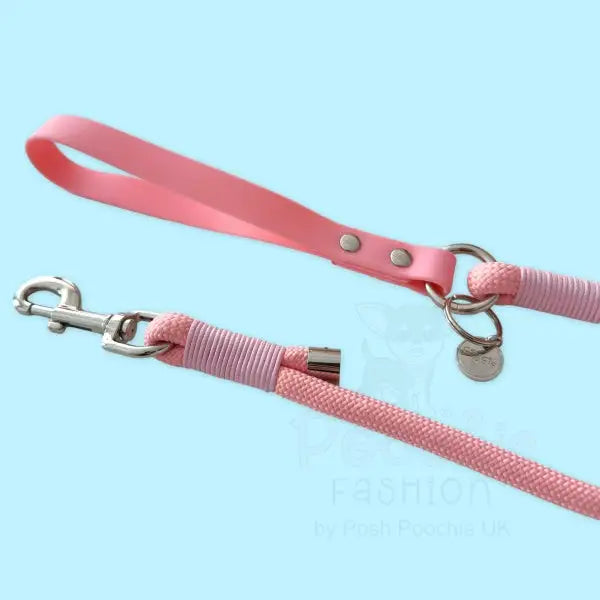 5ft Rope Dog Lead in Pastel Pink - Piggie - 3