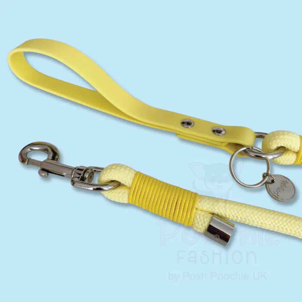 5ft Rope Dog Lead in Pastel Yellow - Piggie - 3