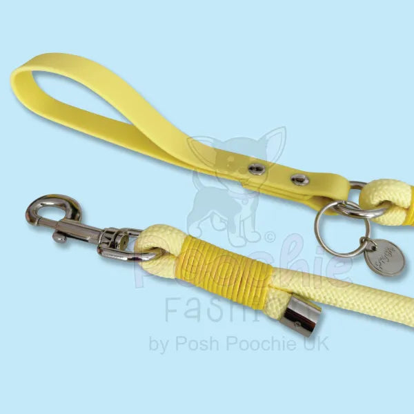 5ft Rope Dog Lead in Pastel Yellow Piggie 3