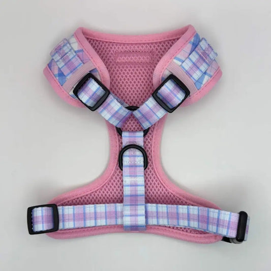 Adjustable Harness - Pink Tartan - Pupclub Couture - 2