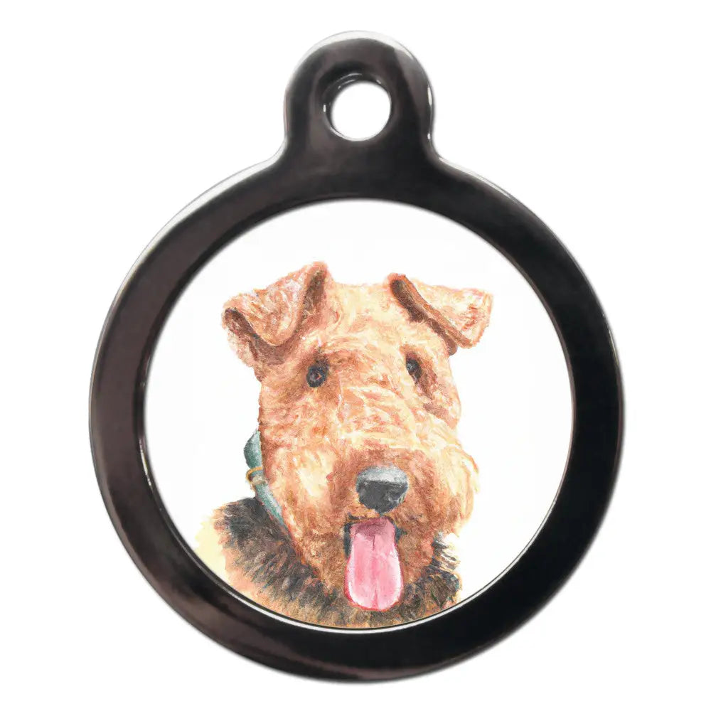 Airedale Terrier Portrait Dog Id Tag - Ps Pet Tags - 1