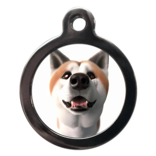 Akita Fish Eye Lens Dog ID Tag - PS Pet Tags - 1