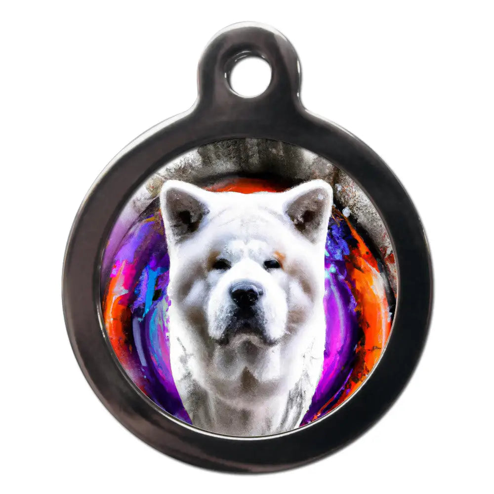 Akita Graffiti Dog Id Tag - Ps Pet Tags - 1