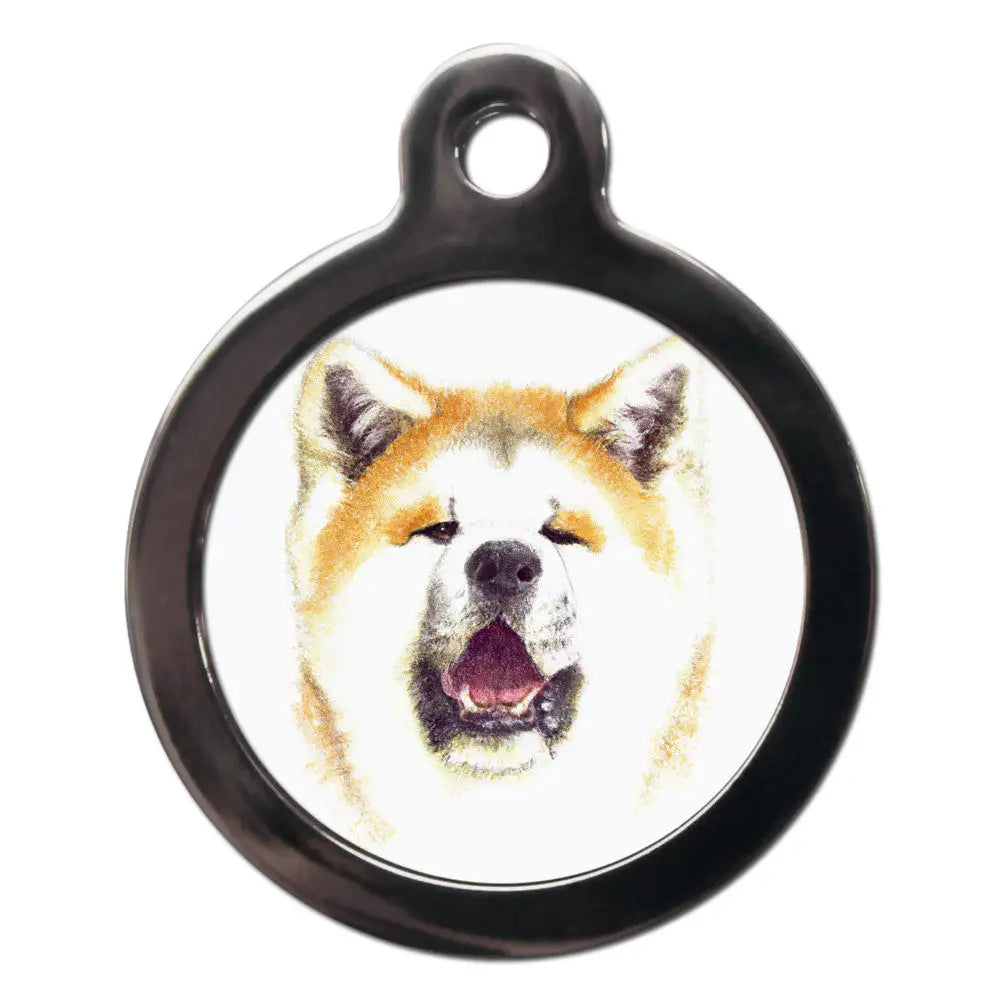 Akita Portrait Dog Id Tag - Ps Pet Tags - 1