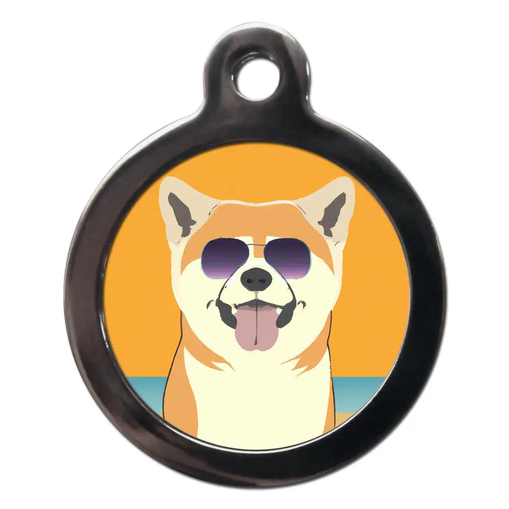 Akita Summertime Dog Id Tag - Ps Pet Tags - 1