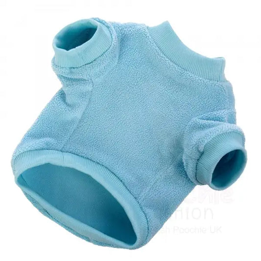 Aqua Blue Micro Fleece Dog Sweatshirt - Rich Paw - 2