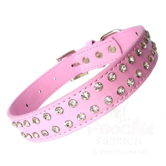 Baby Pink Rhinestone Crystal Dog Collar and Lead Set - Posh Pawz - 2