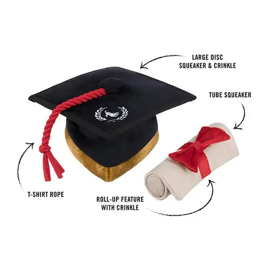 Back to School K9 Scholar Hat and Diploma Dog Toy by P.l.a.y - P.l.a.y - 2