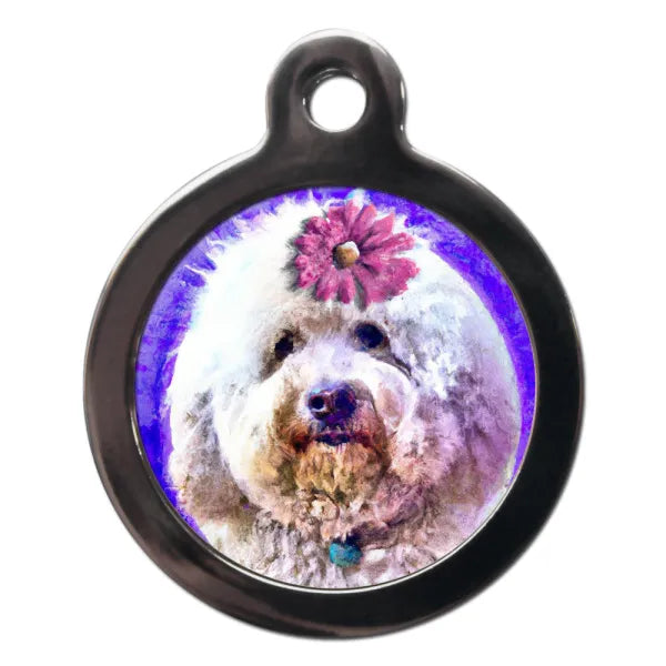 Bichon Frise Hippy Dog Id Tag Ps Pet Tags 1