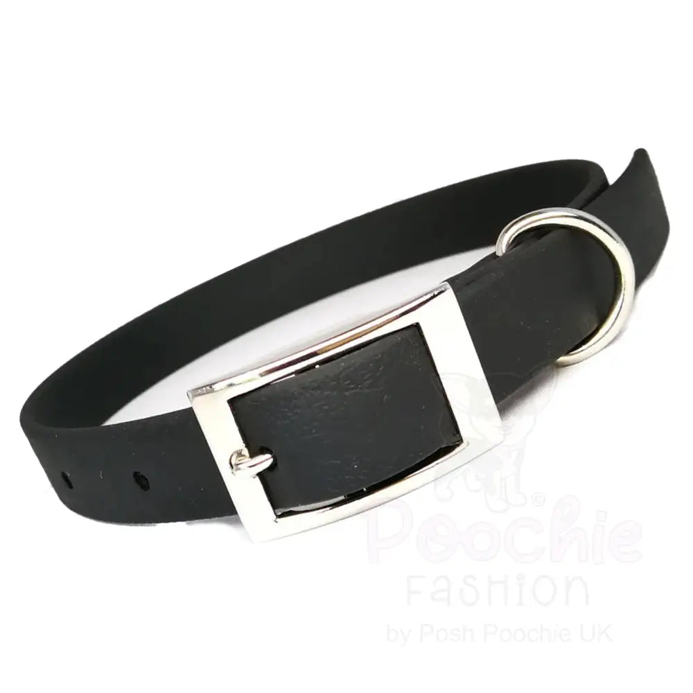 Biothane Dog Collar in Black - Poochie Fashion - 3