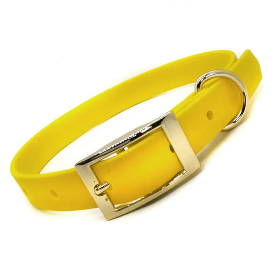 Biothane Dog Collar In Yellow - Poochie Fashion - 1