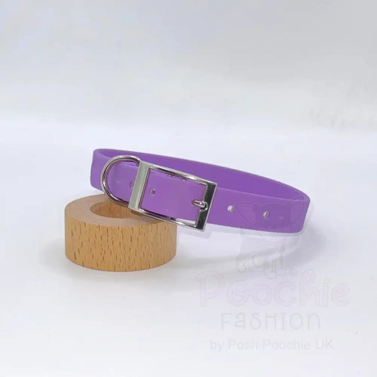 Biothane Waterproof Dog Collar in Purple - Poochie Fashion - 2