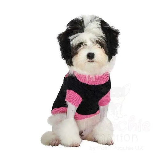 Black and Pink Mod Dog Jumper - Posh Pawz - 2