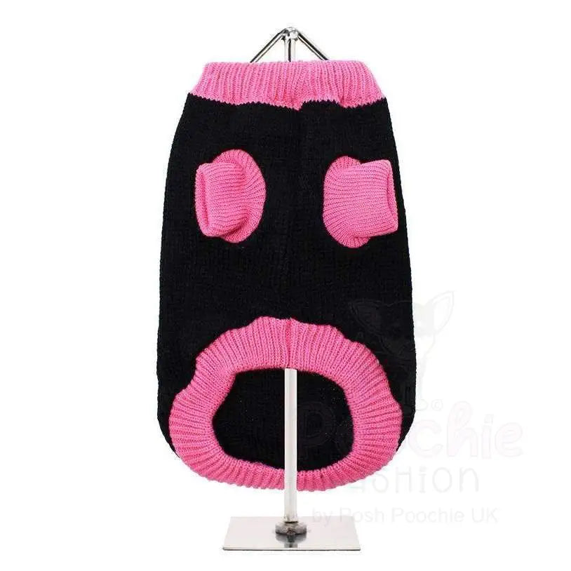 Black and Pink Mod Dog Jumper - Posh Pawz - 3