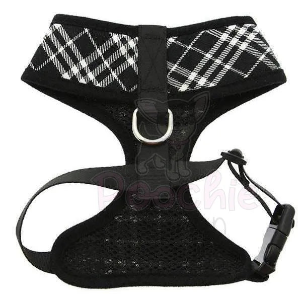 Black and White Tartan Plaid Dog Harness - Sale - 2