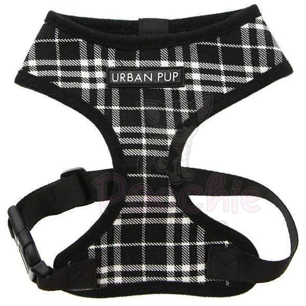 Black and White Tartan Plaid Dog Harness - Sale - 3