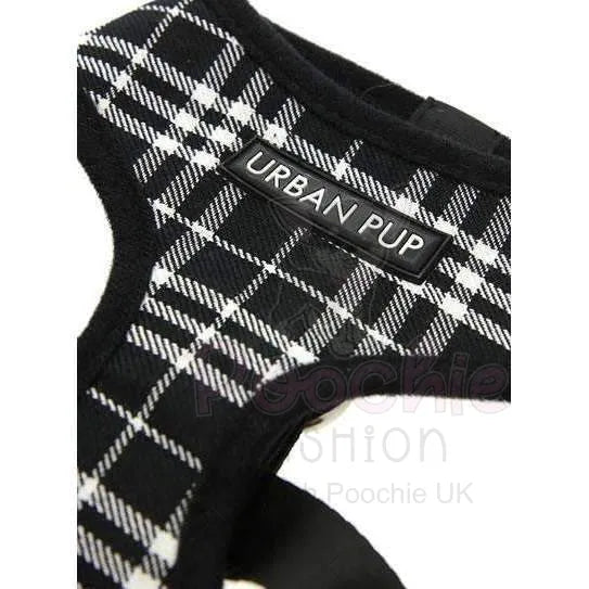 Black and White Tartan Plaid Dog Harness - Sale - 4
