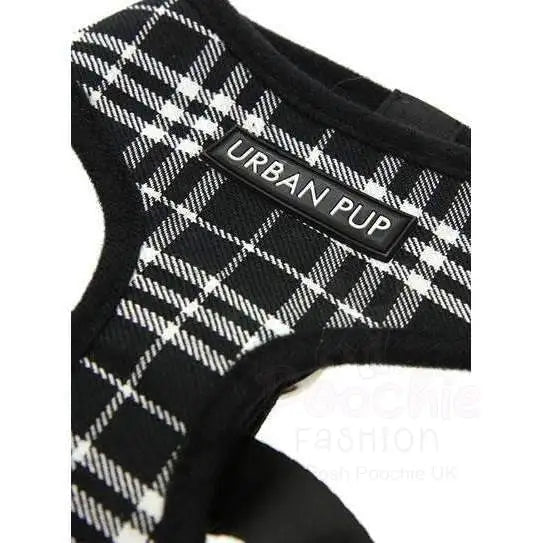 Black and White Tartan Plaid Dog Harness Xs - Sale - 4