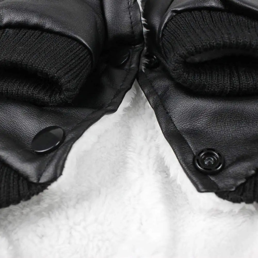Black Eco Leather Dog Coat - Sale - 5