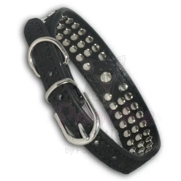 Black Triple Rhinestone Eco-suede Dog Collar - Posh Pawz - 2