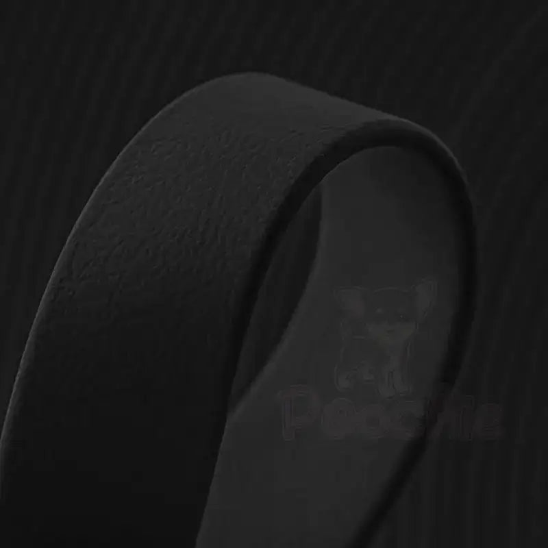 Black Waterproof Personalised Dog Collar with Large Chrome Letters - Poochie Fashion - 6