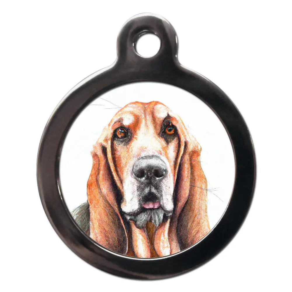 Blood Hound Portrait Dog Id Tag - Ps Pet Tags - 1