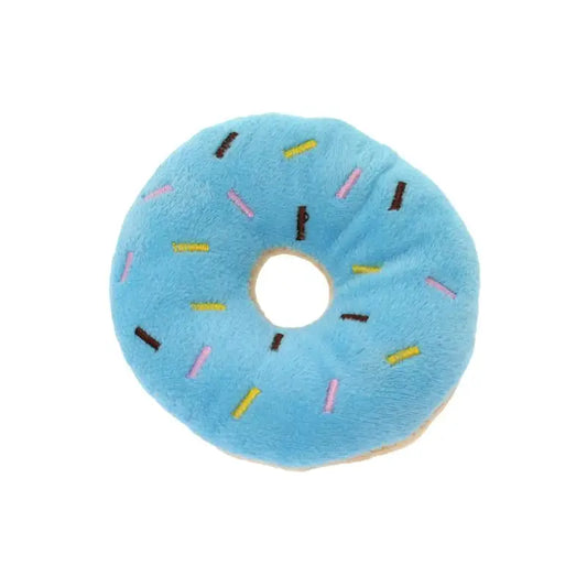 Blueberry Donut Plush & Squeaky Dog Toy - Posh Pawz - 1
