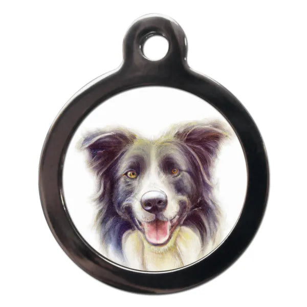 Border Collie Portrait Dog Id Tag Ps Pet Tags 1