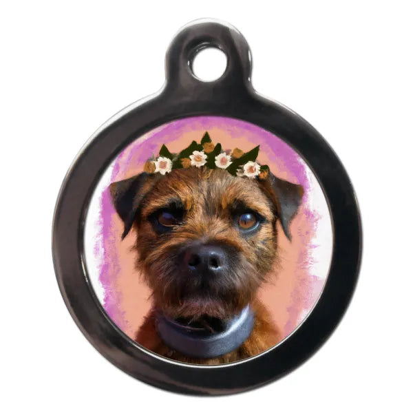Border Terrier Hippy Dog Id Tag Ps Pet Tags 1