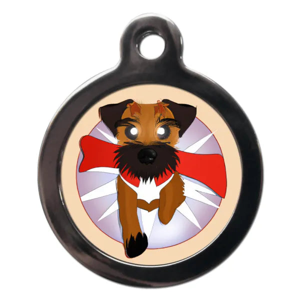 Border Terrier Superdog Dog Id Tag Ps Pet Tags 1