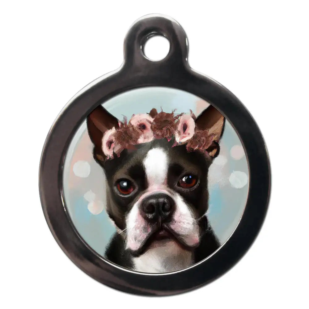Boston Terrier Hippy Dog Id Tag - Ps Pet Tags - 1