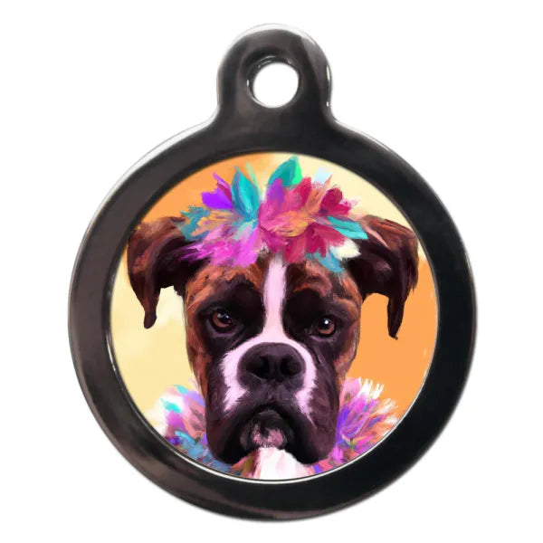 Boxer Hippy Dog Id Tag Ps Pet Tags 1