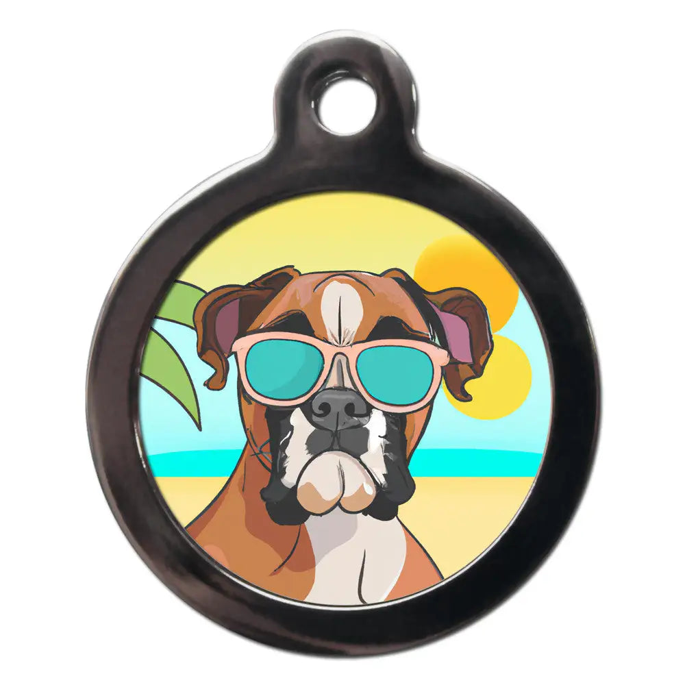 Boxer Summertime Dog Id Tag - Ps Pet Tags - 1