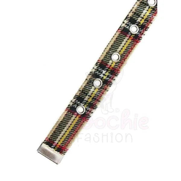 Brown Tartan Designer Fabric Dog Collar and Lead Set - Urban - 3