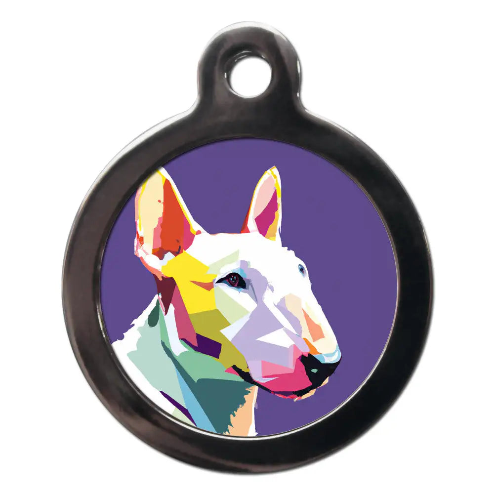 Bull Terrier Pop Art Dog Id Tag - Ps Pet Tags - 1
