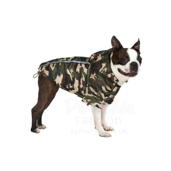 Camouflage Fleece Lined Rainstorm Dog Rain Coat - Urban - 2