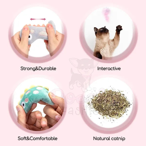 Cartoon Plush Catnip Toys 3 Pack - Posh Catz - 4