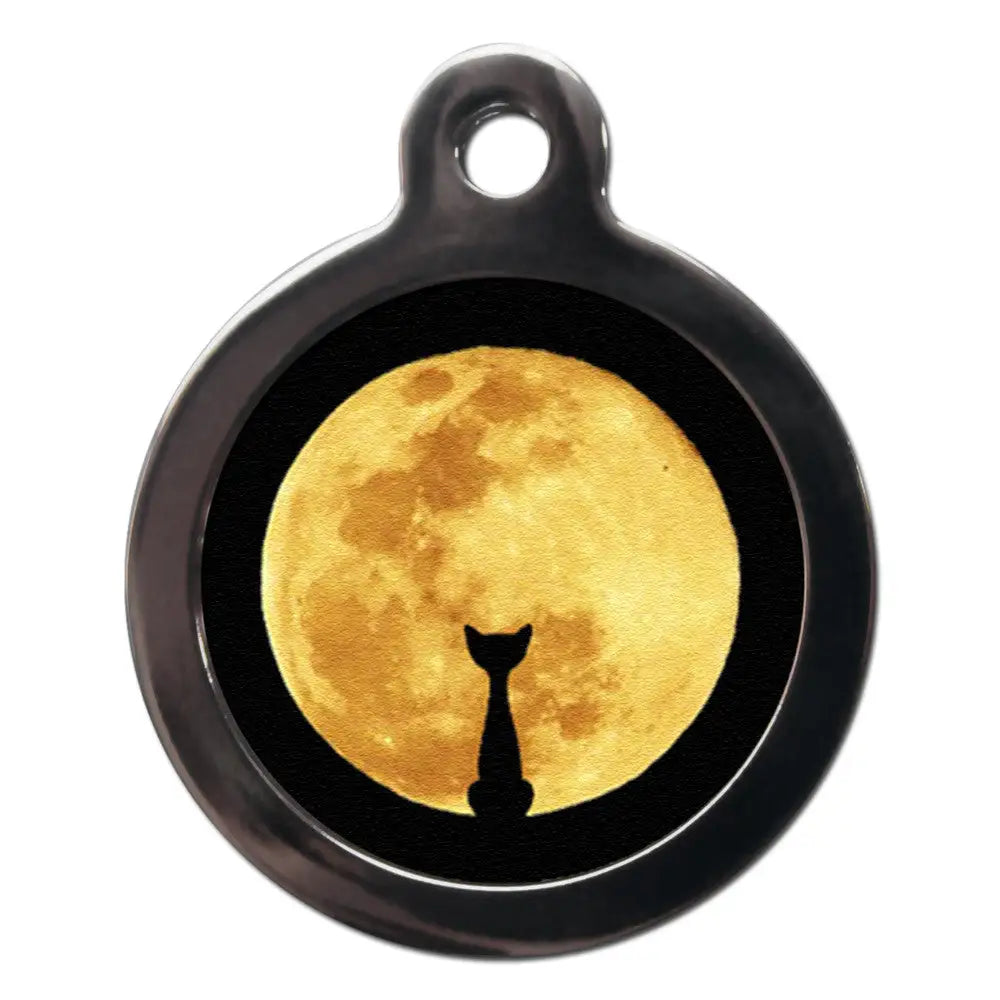 Cat and Moon Cat Id Tag - Ps Pet Tags - 1