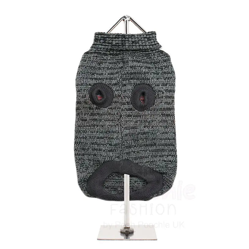 Charcoal Grey Argyle Dog Jumper - Posh Pawz - 3