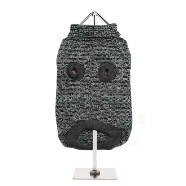 Charcoal Grey Argyle Dog Jumper - Urban - 3