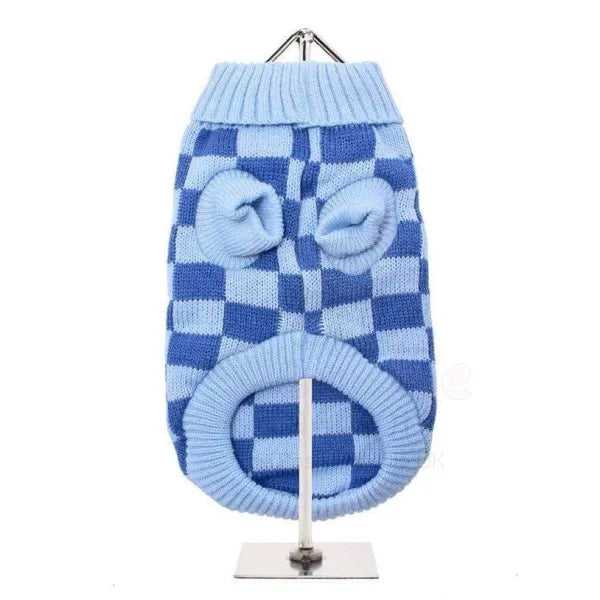 Checkerboard Blue Dog Jumper - Urban - 3