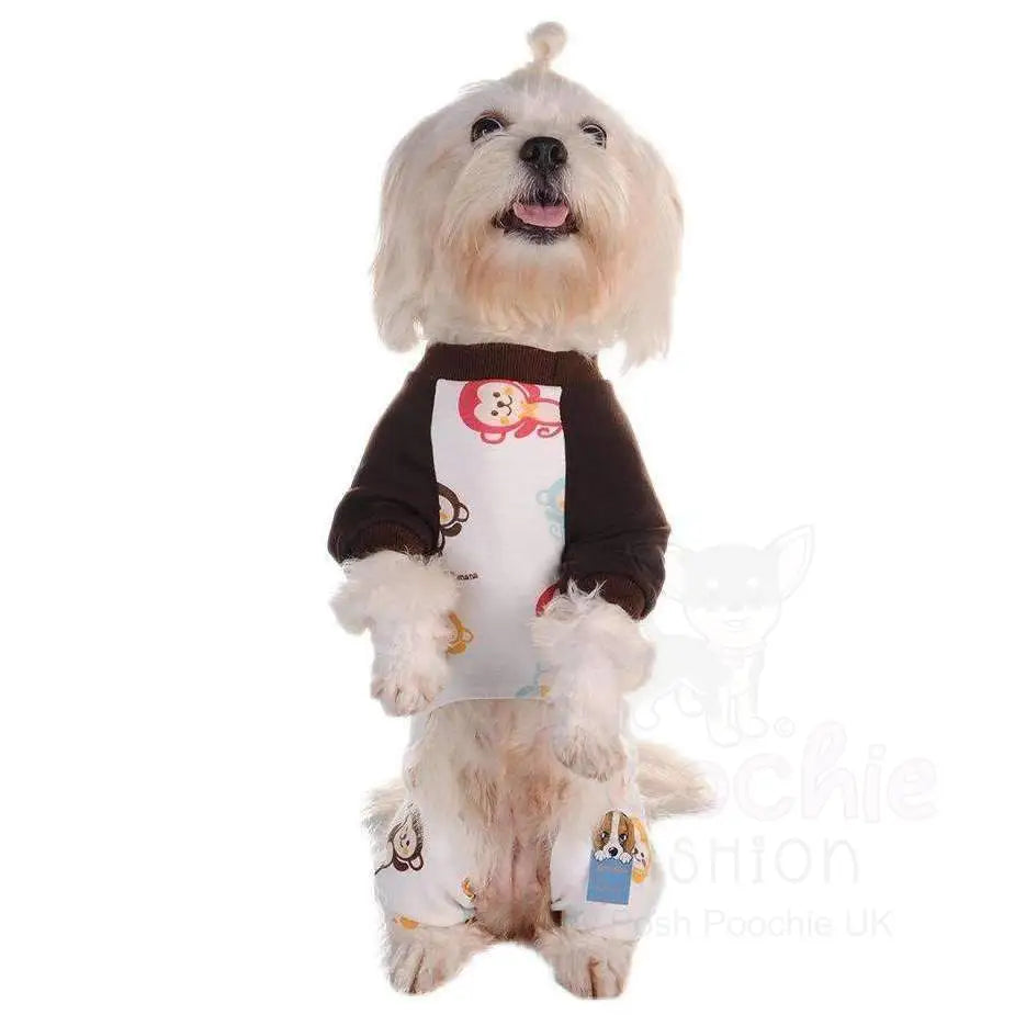 Cheeky Monkey Onesie Dog Pyjamas - Posh Pawz - 5
